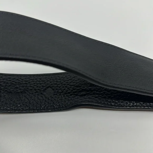 MCM Black Leather Reversible Belt with Silver M Buckle - Picture 13 of 16